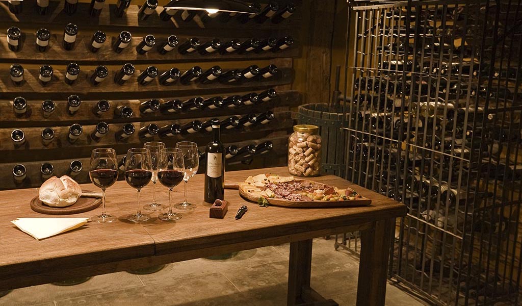 Wine cellar at Estancia Villa María